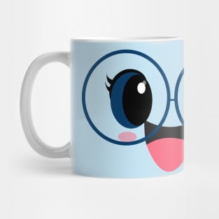 Cute Blue Eyes with Glasses Mug